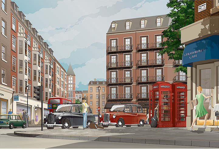 ロンドンの街角